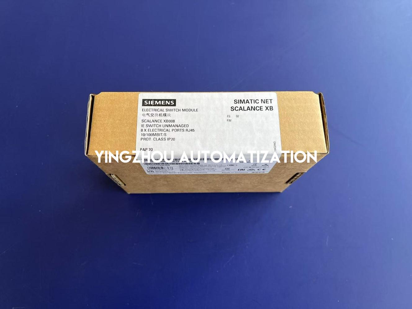 Siemens 6GK5008-0BA10-1AB2 SCALANCE XB008 Unmanaged Industrial Ethernet Switch | 8 RJ45 Ports | Brand New Original-YingZhou Automatization
