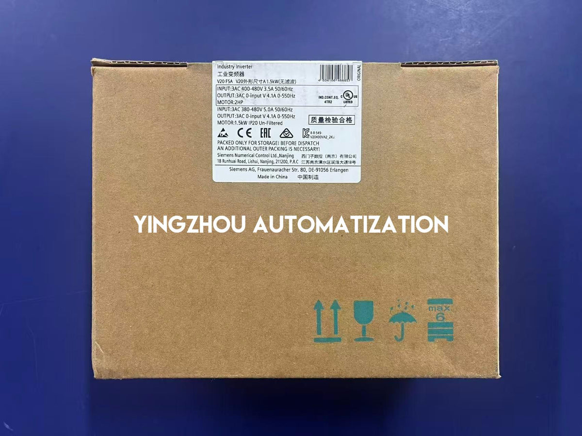 Siemens 6SL3210-5BE21-5UV1 SINAMICS V20 1.5kW 3-Phase VFD-YingZhou Automatization