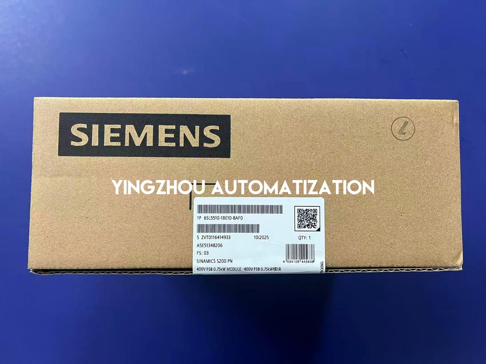 Siemens 6SL5510-1BE10-8AF0 SINAMICS Power Module | PM240-2 | 0.75 kW | 380-480V | Brand New Original-YingZhou Automatization