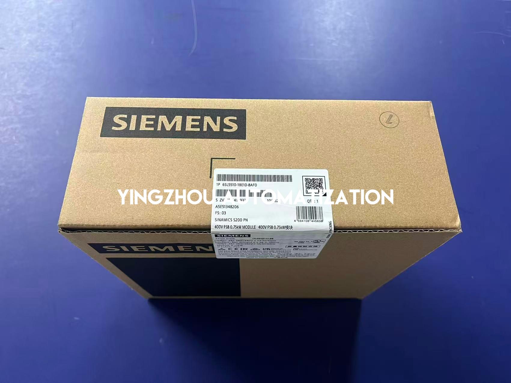 Siemens 6SL5510-1BE10-8AF0 SINAMICS Power Module | PM240-2 | 0.75 kW | 380-480V | Brand New Original-YingZhou Automatization