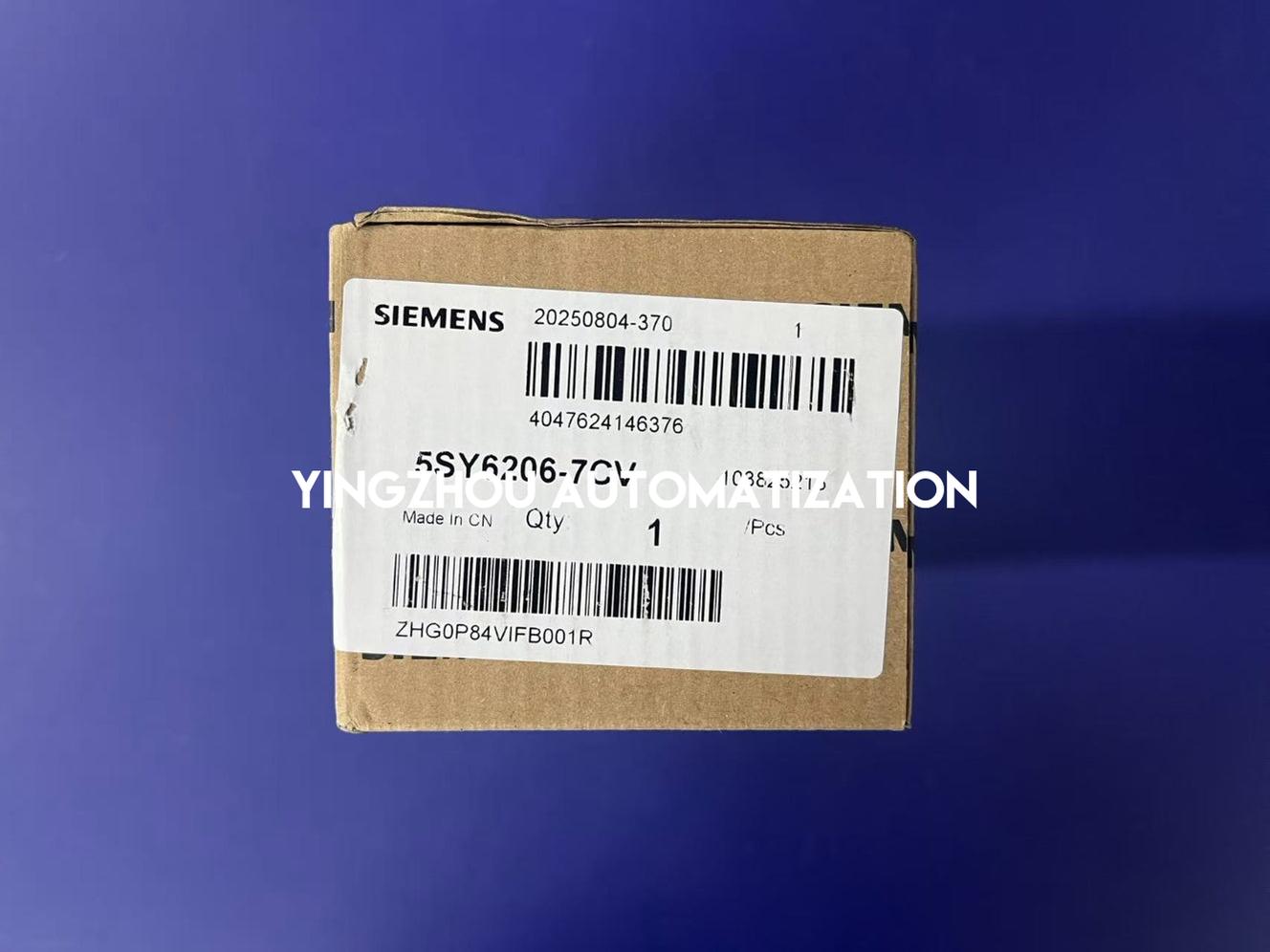 Siemens Miniature Circuit Breaker MCB 5SY6206-7CV Icu=10KA 400V 2P C6-YingZhou Automatization