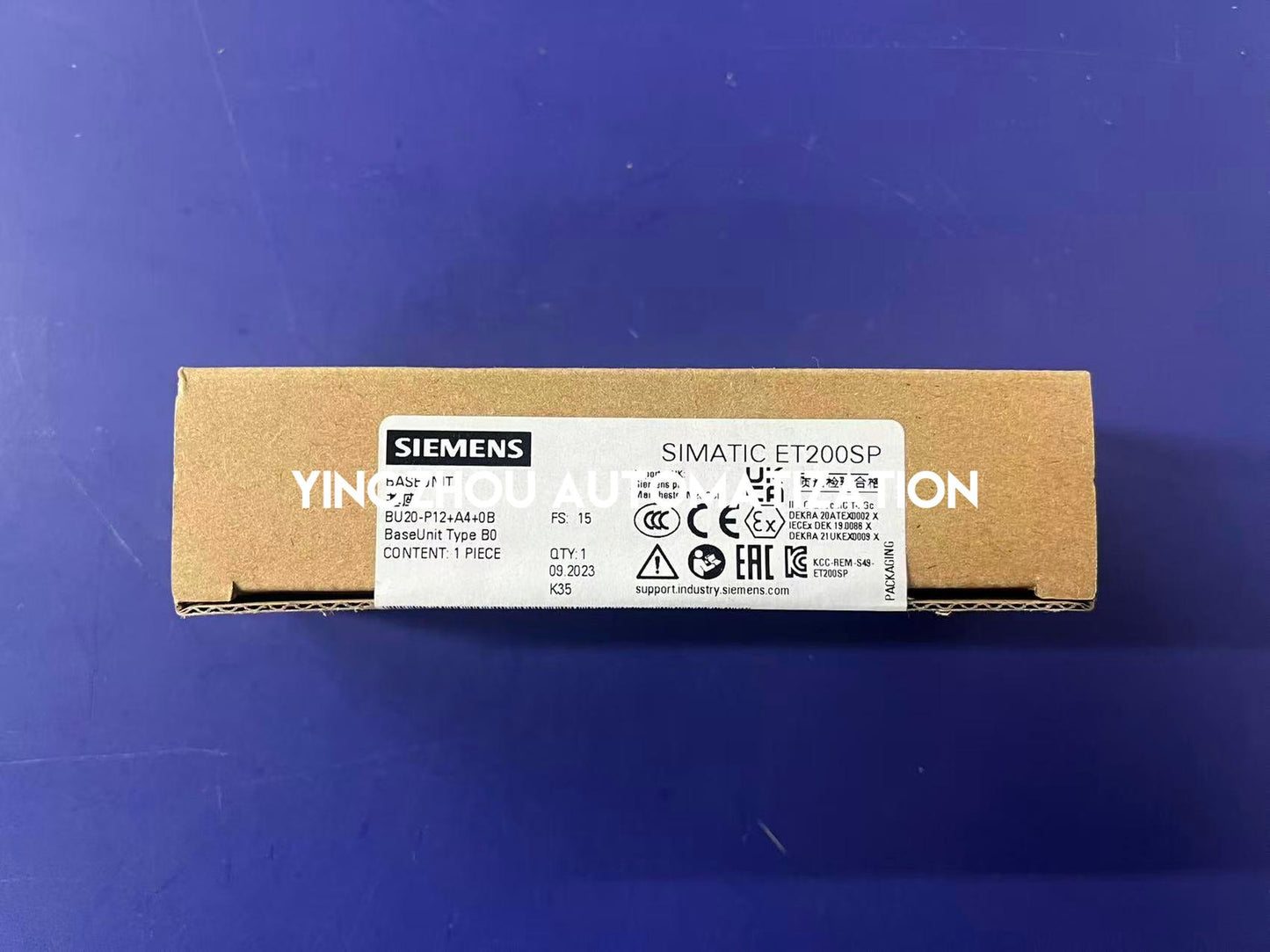 Siemens SIMATIC ET 200SP BaseUnit BU15-P16+A0+2B | Type A0 | 6ES7193-6BP20-0BB0-YingZhou Automatization
