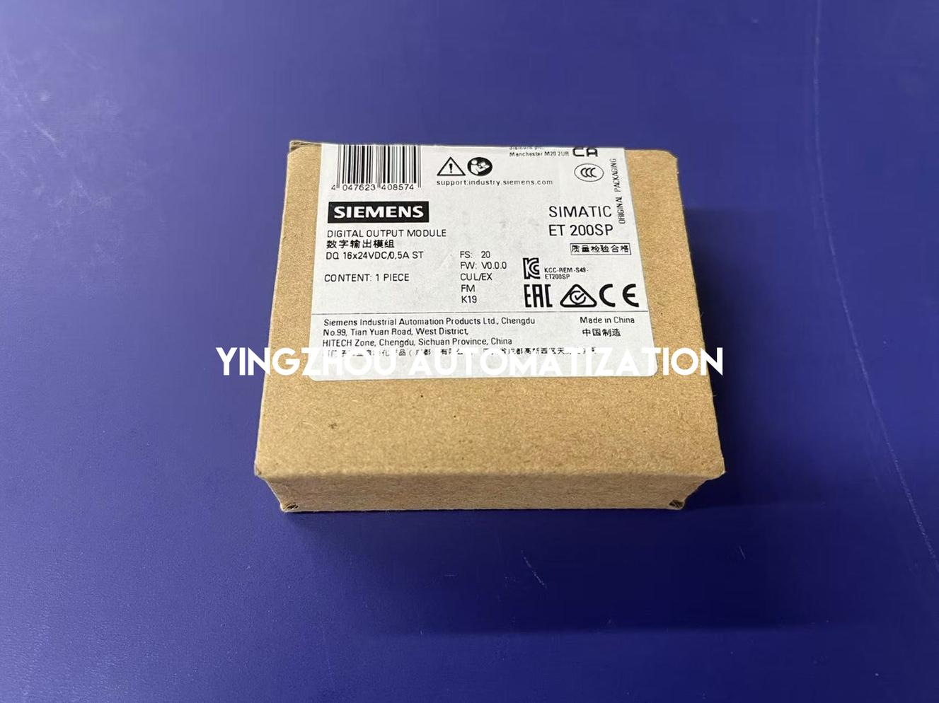 Siemens SIMATIC ET 200SP Digital Output Module | 16-Channel 24V DC, 0.5A | 6ES7132-6BH01-0BA0-YingZhou Automatization