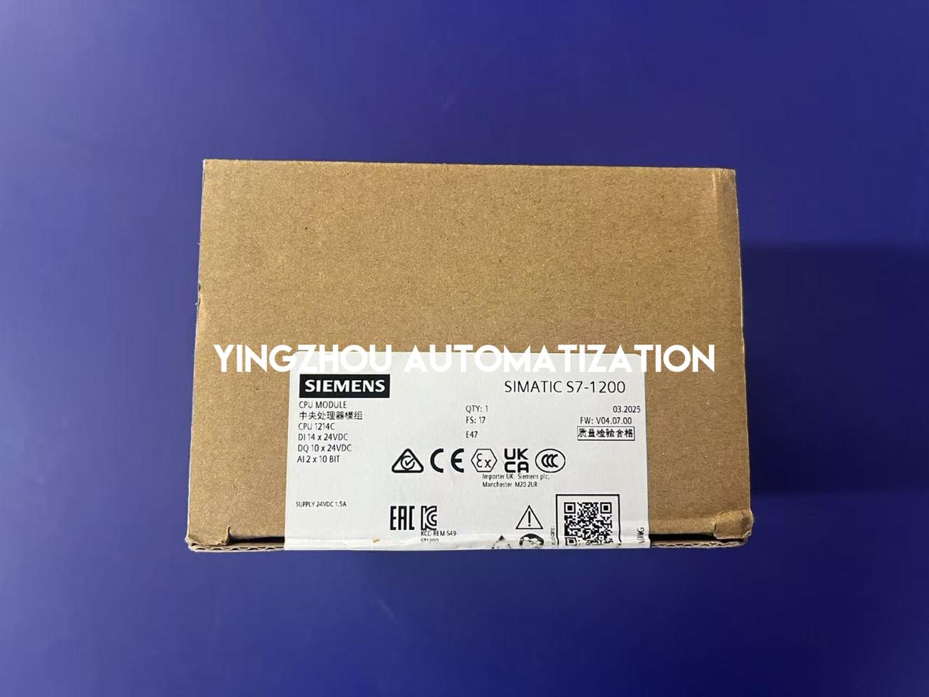 Siemens SIMATIC S7-1200 CPU 1214C | DC/DC/DC | 6ES7214-1AG40-0XB0-YingZhou Automatization