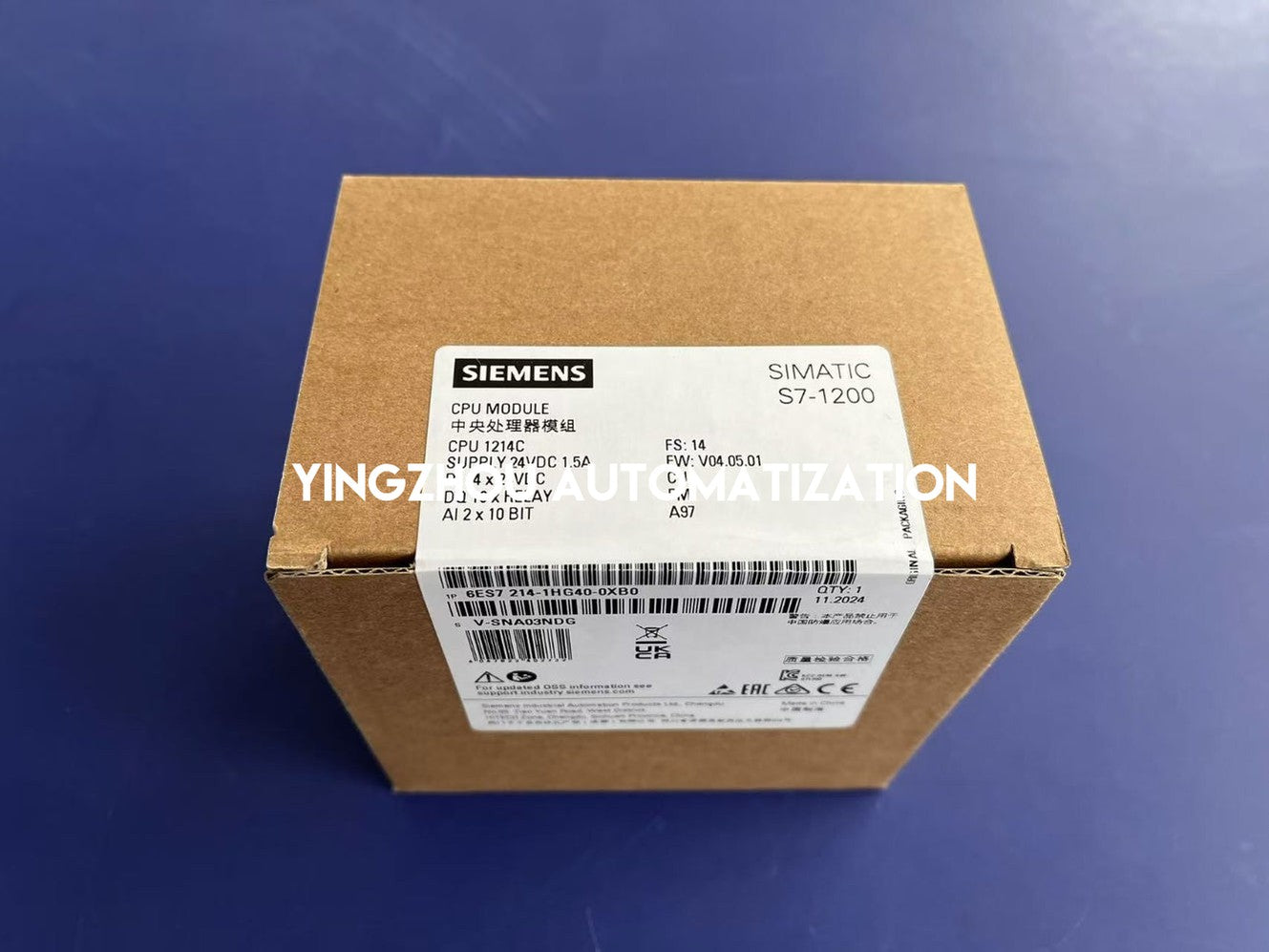 Siemens SIMATIC S7-1200 CPU 1214C | DC/DC/Relay | 6ES7214-1HG40-0XB0-YingZhou Automatization