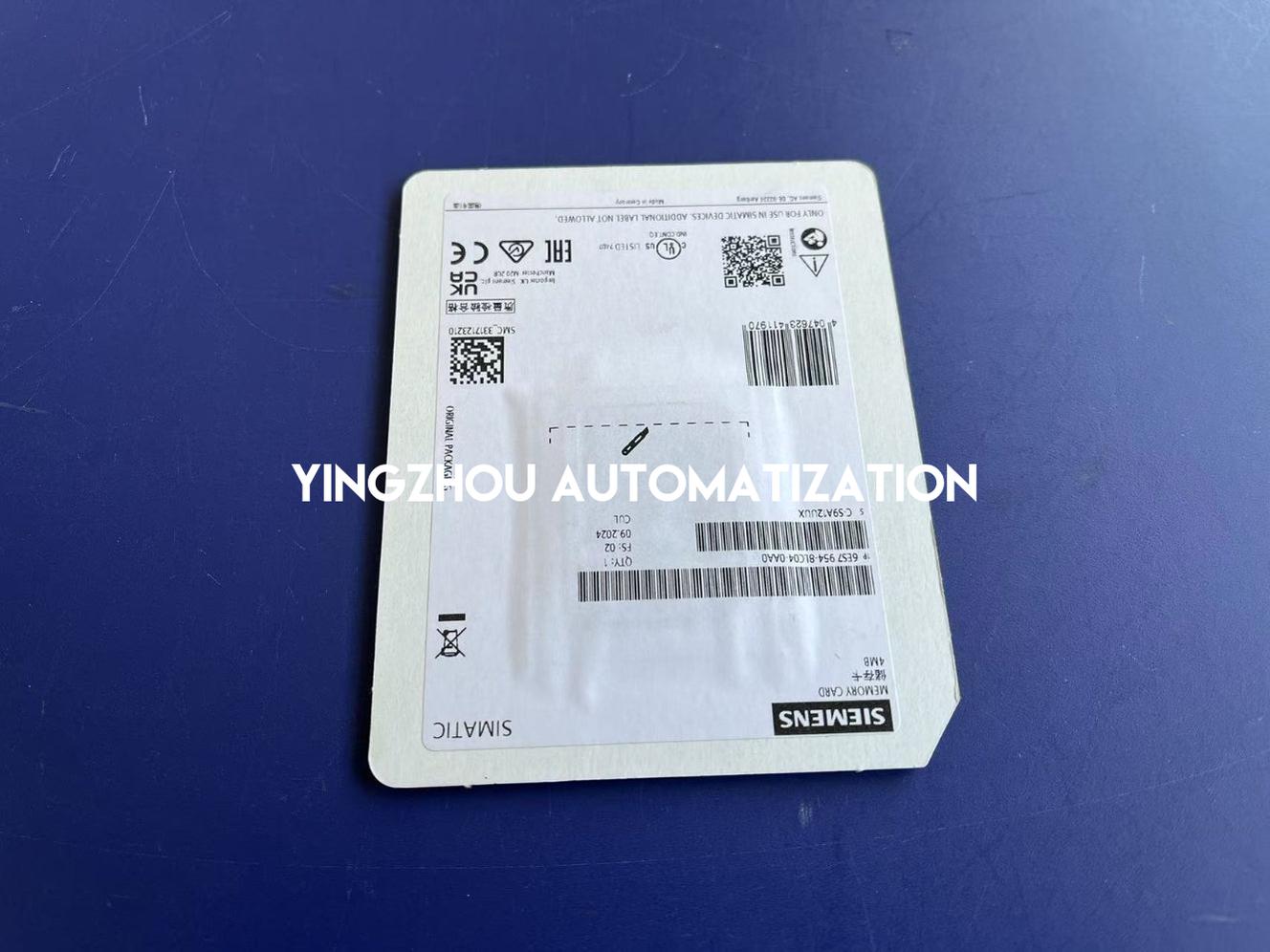 Siemens SIMATIC S7 Memory Card | 4 MB Flash | For S7-1200/1500 | 6ES7954-8LC04-0AA0-YingZhou Automatization