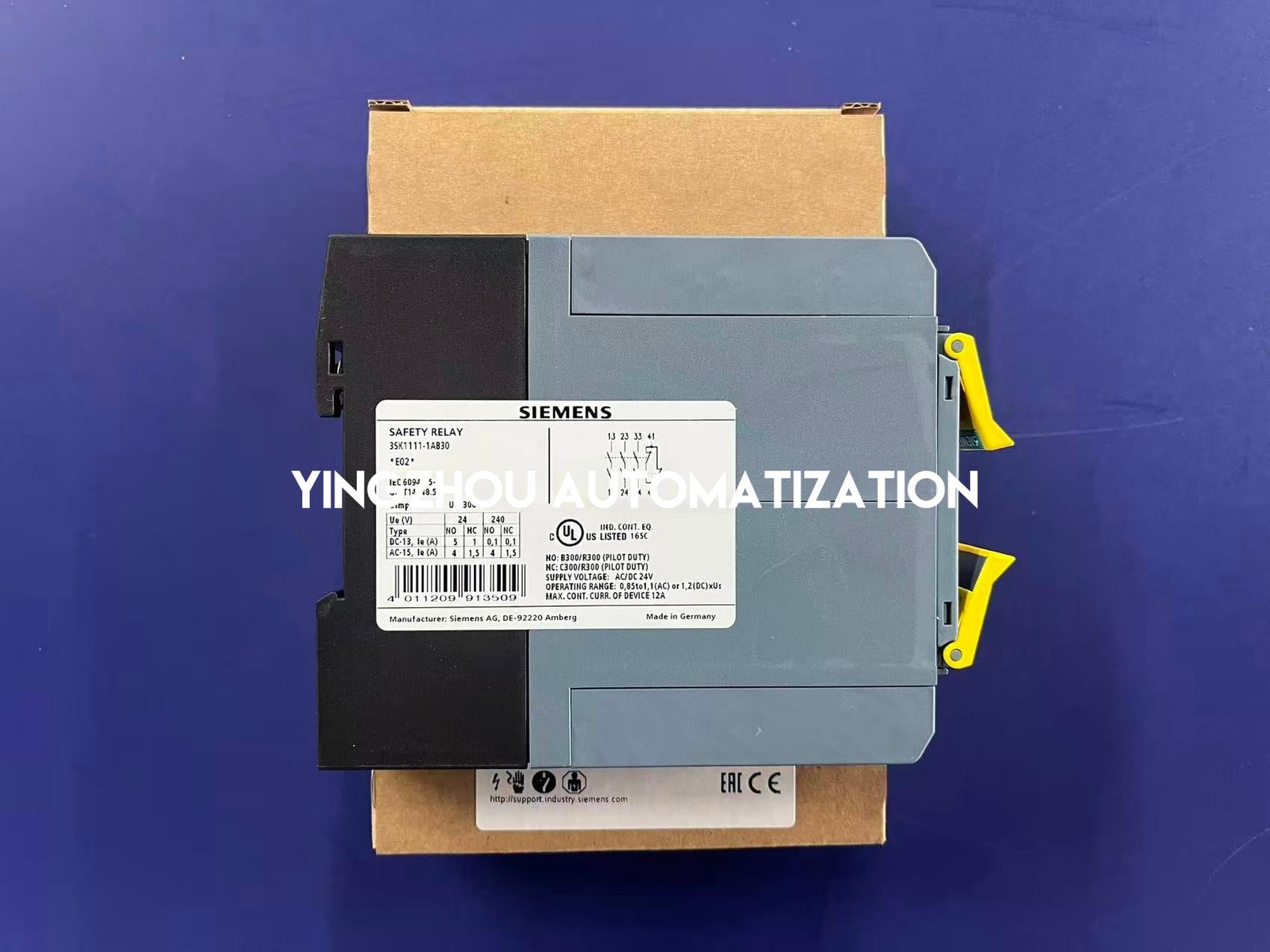 Siemens SIRIUS 3SK1111-1AB30 Safety Relay | 24V AC/DC | 3NO + 1NC Contacts-YingZhou Automatization