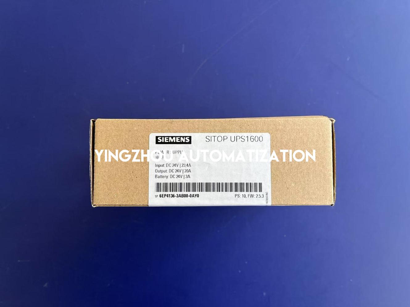 Siemens SITOP UPS1600 | 24V DC, 20A, PROFINET/Ethernet | 6EP4136-3AB00-0AY0-YingZhou Automatization