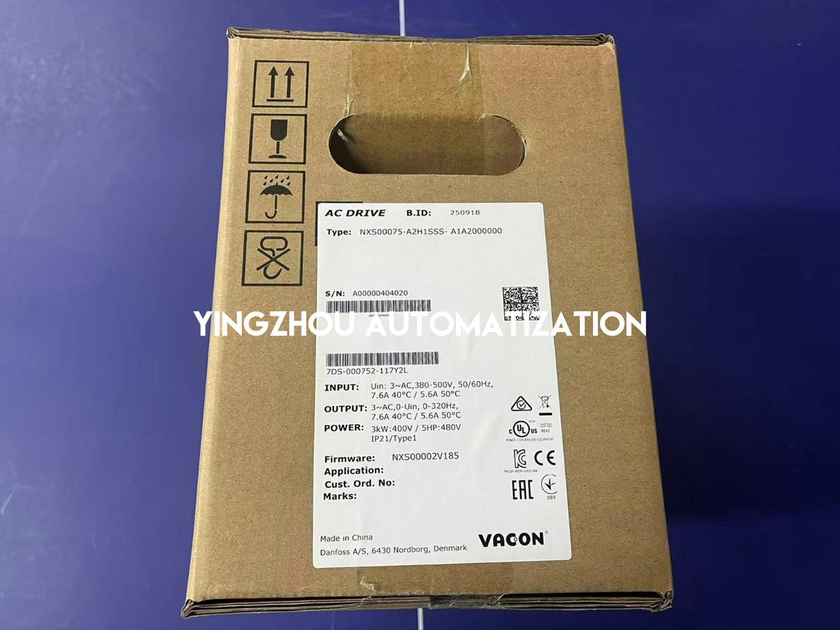 VACON 136F0438 NXS00075-A2H1SSS-A1A2000000 NXS 3kW 400V 7.6A 380-500V IP21 AC Drive-YingZhou Automatization
