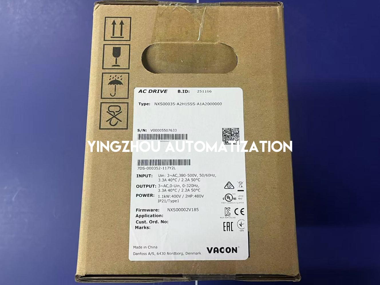 VACON NXS 1.5kW AC Drive - NXS00035-A2H1SSS-A1A2000000 | 3.3A, 380-500V, IP54 Enclosure VFD-YingZhou Automatization
