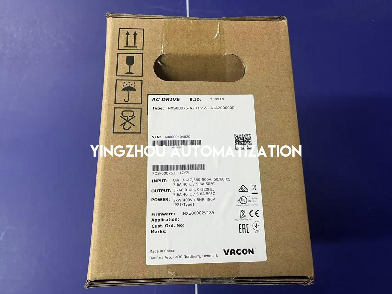 VACON NXS 3kW AC Drive - NXS00075-A2H1SSS-A1A2000000 | 7.6A, 380-500V, IP21, FR4 VFD-YingZhou Automatization