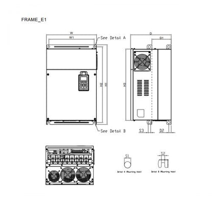 Delta VFD-CP2000 Series Frequency Inverter VFD1100CP43A-00 150HP 110KW 460V 3PHASE I