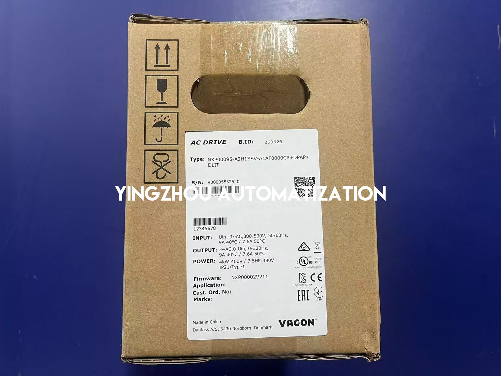 Vacon NXP00095-A2H1SSV-A1AF0000CP+DPAP+DLIT Variable Frequency Drive | NXP Series | 4kW 5.5HP | 400V 3-Phase | High-Performance Industrial Inverter | Brand New Original-YingZhou Automatization