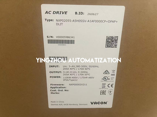 Vacon NXP02055-A5H0SSV-A1AF0000CP Variable Frequency Drive | NXP Series | 110kW 150HP | 400V 3-Phase | High-Performance Industrial Inverter | Brand New Original-YingZhou Automatization