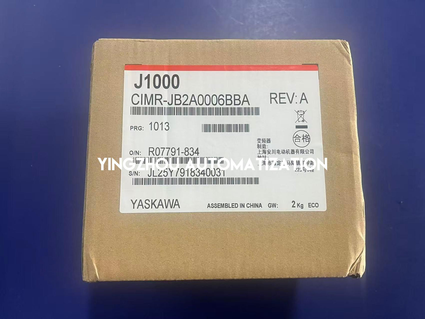 Yaskawa CIMR-JB2A0006BBA Inverter Drive | GA700 / J1000 Series | 0.75kW 1HP 6A | 200V 3-Phase | Brand New Original-YingZhou Automatization