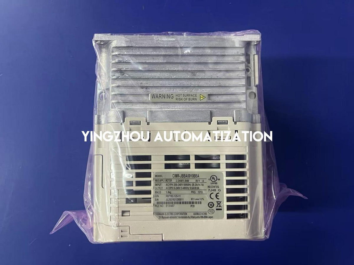 Yaskawa CIMR-JBBA0010BBA Inverter Drive | J1000 Series | 1.5kW 2HP 8.0A | 200V 3-Phase | Brand New Original-YingZhou Automatization