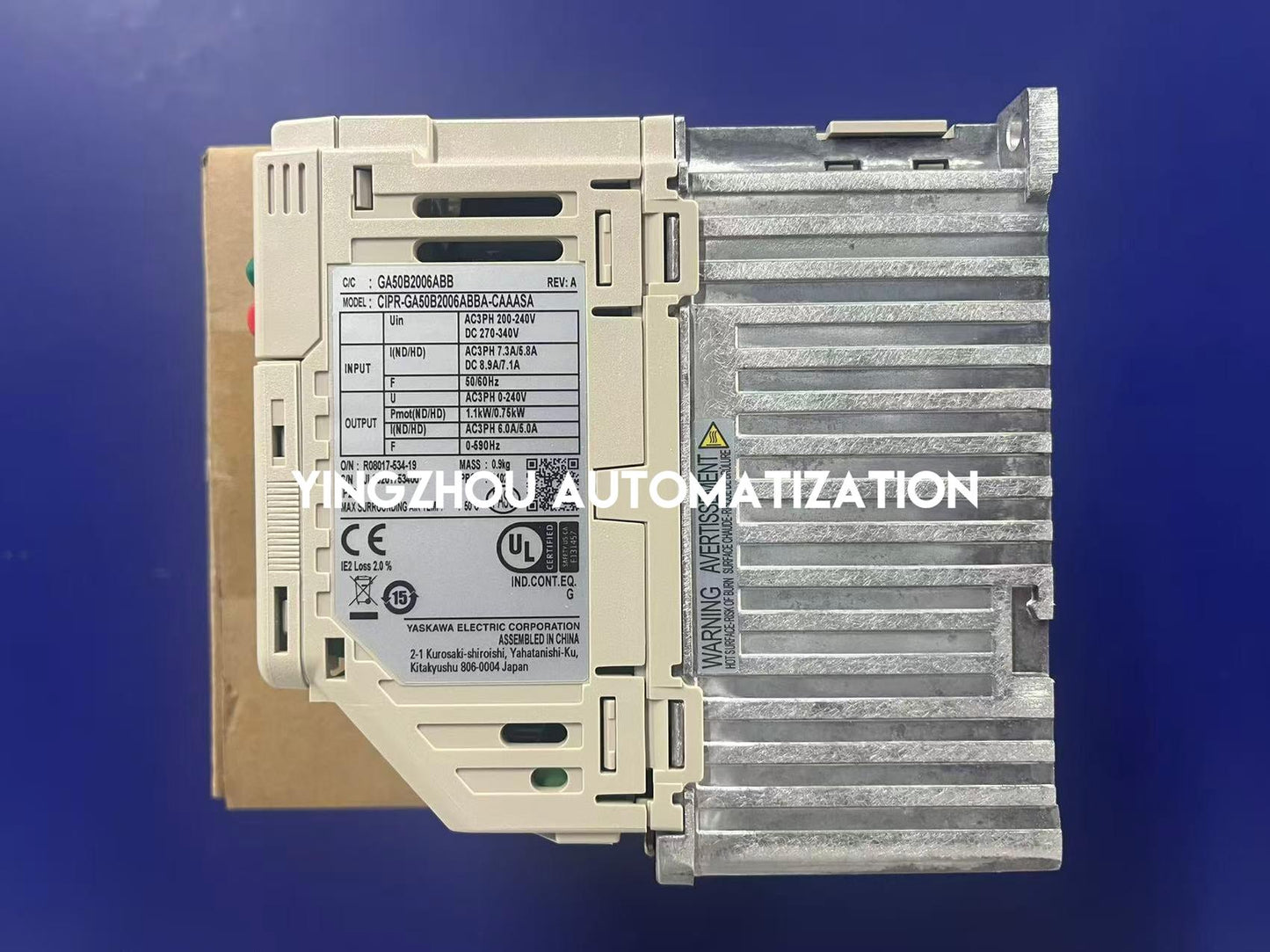 Yaskawa CIPR-GA50B2006ABBA-CAAASA Inverter Drive | GA50 Series | 0.75kW 1HP 6A | 200V 3-Phase | Brand New Original-YingZhou Automatization