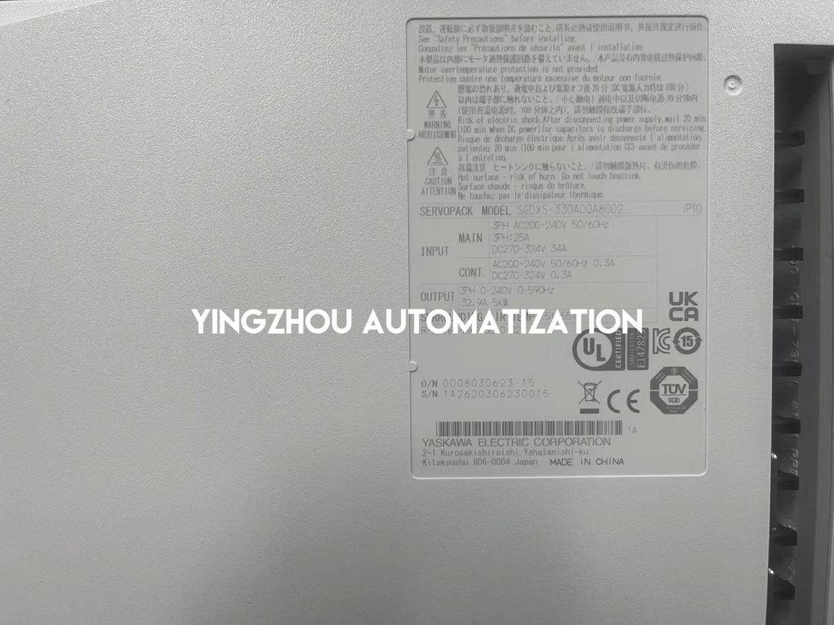 Yaskawa SGDXS-330A00A8002 Sigma-X 5kW 3 Phase 200V Servo Drive-YingZhou Automatization
