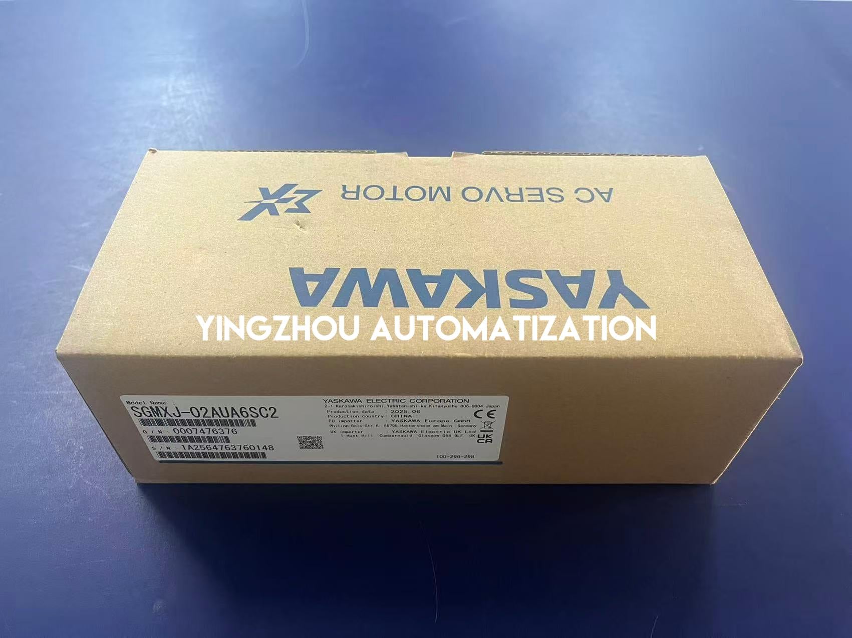 Yaskawa SGMXJ-02AUA6SC2 AC Servo Motor | Sigma-X Series | 0.2kW 3000 RPM | 200V | High-Precision Motion Control | Brand New Original-YingZhou Automatization