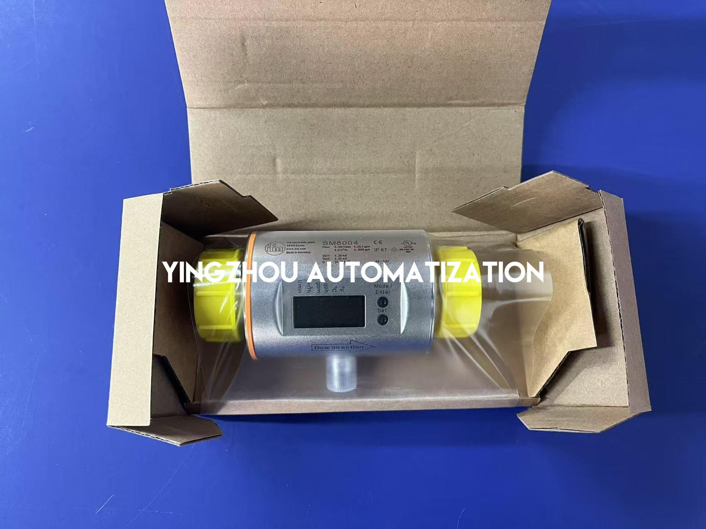 ifm electronic SM8004 Magnetic-Inductive Flow Meter - 100 l/min, Temperature Sensing-YingZhou Automatization