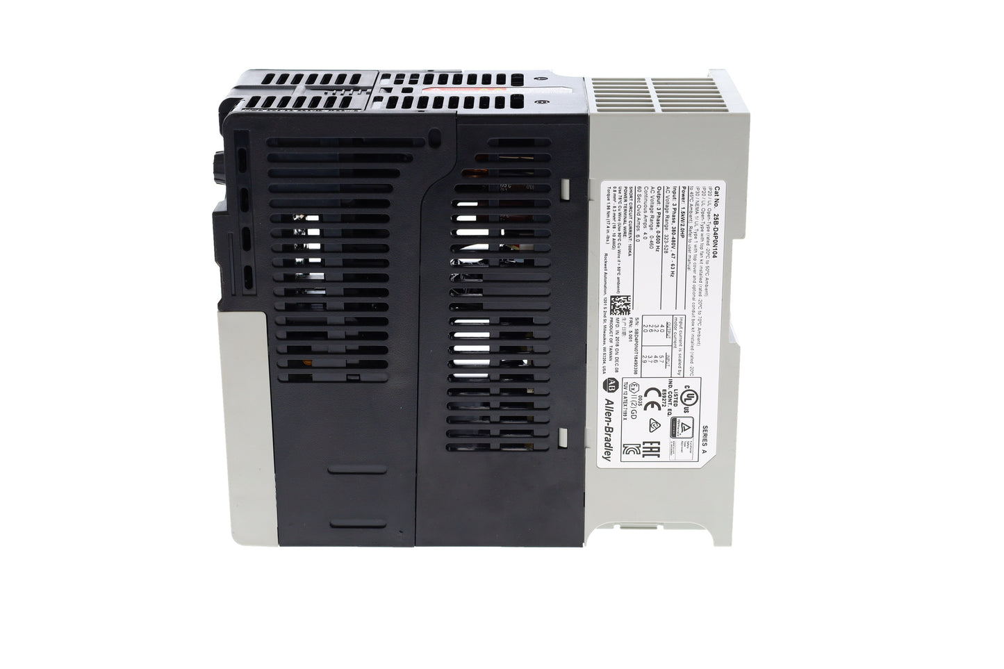 Allen Bradley PowerFlex 525 Drive Series Frequency Inverter 25B-D4P0N104 1.5KW 323-528V 5.7A 3Phases