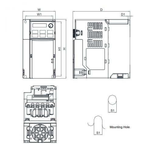 Delta VFD-MS300 Series Frequency Inverter VFD11AMS23ANSAA 3HP 2.2KW 230V 11A HD