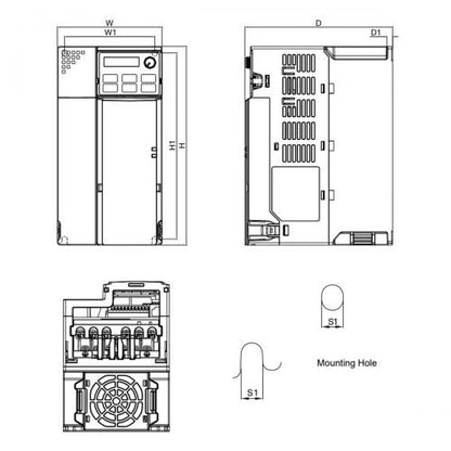 Delta VFD-MS300 Series Frequency Inverter VFD25AMS23ANSAA 7.5HP 5.5KW 230V 25A