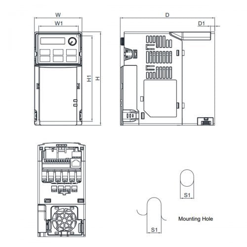 Delta VFD-MS300 Series Frequency Inverter VFD7A5MS23ANSAA 2HP 1.5KW 230V 7.5AH